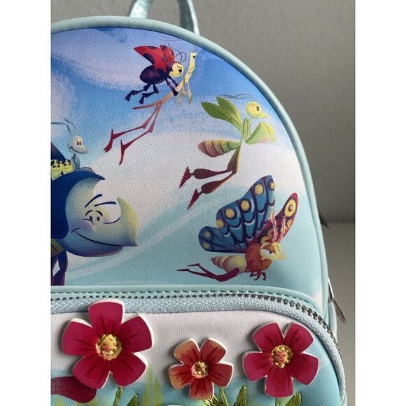 Disney Loungefly A Bugs Life Earth Day Heimlich Circus Mini Backpack Pixar NEW - Picture 5 of 14